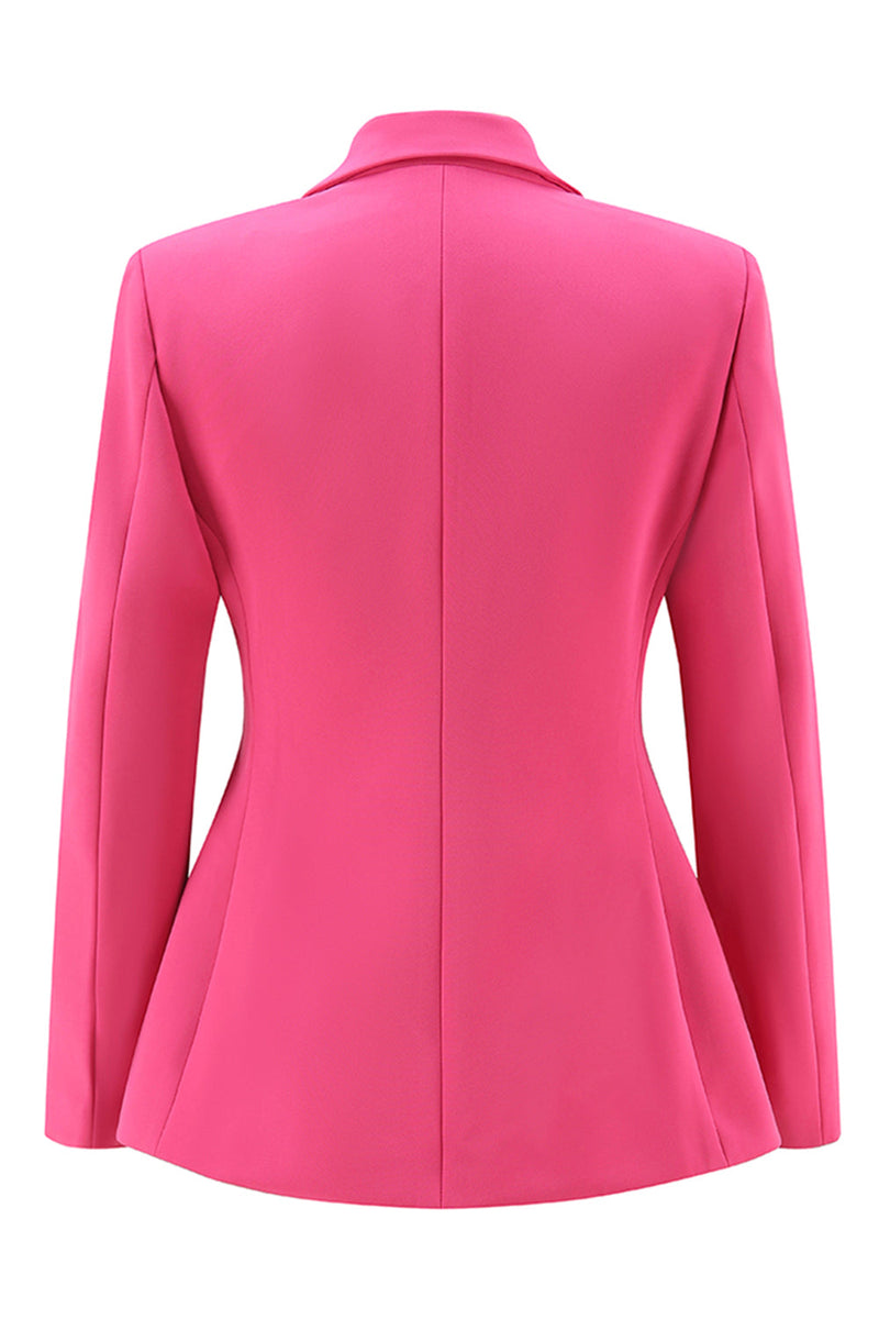 Load image into Gallery viewer, 2 Piece Fuchsia Double Breasted Women Prom Suits