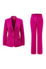 Load image into Gallery viewer, 2 Piece Dark Fuchsia Notched Lapel Women Prom Suits