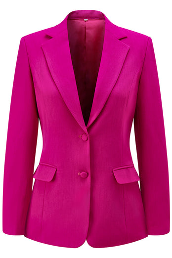 2 Piece Dark Fuchsia Notched Lapel Women Prom Suits