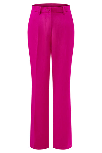 2 Piece Dark Fuchsia Notched Lapel Women Prom Suits