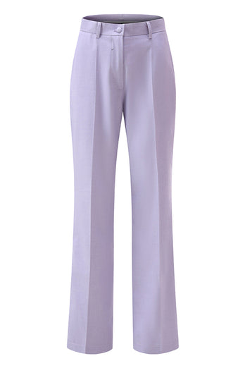 2 Piece Lilac Peak Lapel Women Prom Suits with Sash