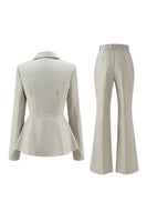 Load image into Gallery viewer, 2 Piece Grey Green Notched Lapel Women Prom Suits