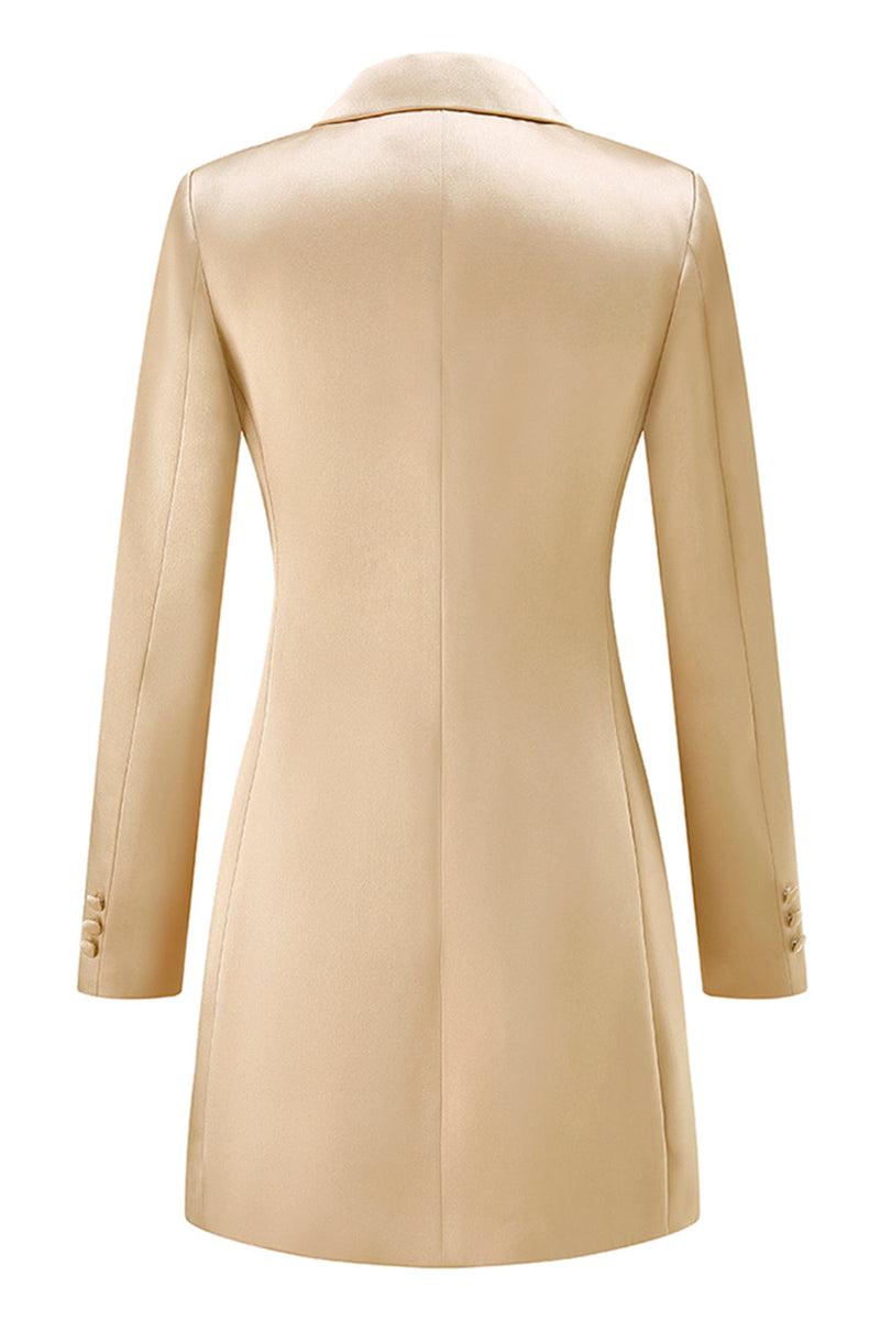 Load image into Gallery viewer, Champagne Peak Lapel Single Breasted Prom Blazer