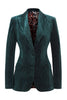 Load image into Gallery viewer, 2 Piece Sparkly Dark Green Peak Lapel Women Prom Suits
