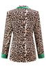 Load image into Gallery viewer, 2 Piece Coffee Peak Lapel Leopard Women Prom Suits