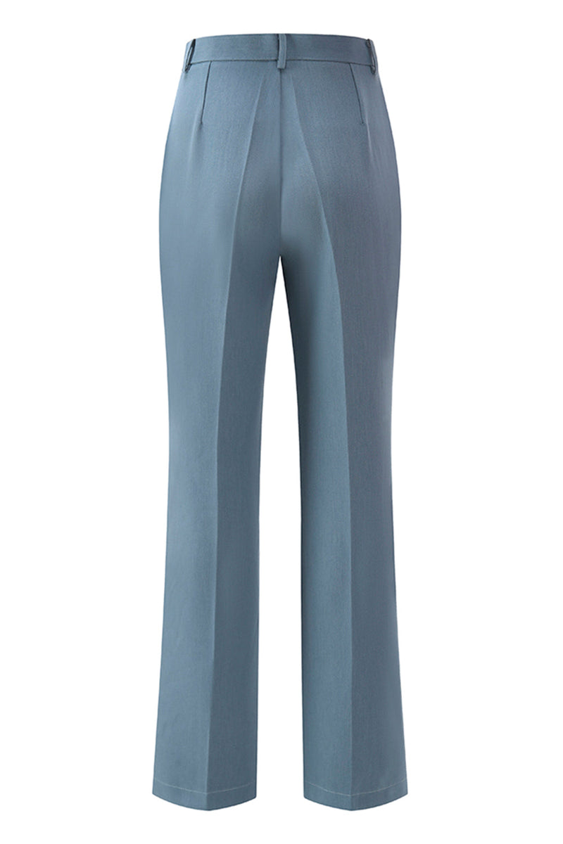Load image into Gallery viewer, 2 Piece Grey Blue Notched Lapel Cut Out Women Prom Suits