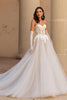 Load image into Gallery viewer, Sweetheart Ivory Sweep Train A Line Wedding Dress with Lace