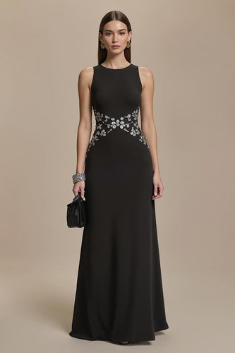 Black Long Mermaid Formal Dress with Appliques