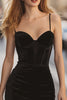 Load image into Gallery viewer, Black Tight Velvet Cami Short Cocktail Dress