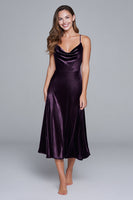 Load image into Gallery viewer, Black Velvet Spaghetti Straps A-Line Tea Length Holiday Party Dress