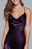 Load image into Gallery viewer, Black Velvet Spaghetti Straps A-Line Tea Length Holiday Party Dress