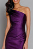 Load image into Gallery viewer, Purple Mermaid One Shoulder Satin Long Formal Dress