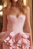 Load image into Gallery viewer, Pink Sweetheart Ruffled Tight Short Corset Cocktail Dress