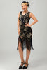 Load image into Gallery viewer, Sparkly Red Gold Short Fringed 1920s Dress with Sequins