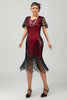 Load image into Gallery viewer, Sparkly Black Golden V-Neck Sequins Flapper Dress with Beading