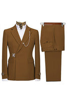 Load image into Gallery viewer, 2 Piece Notched Lapel Navy Prom Men&#39;s Suits