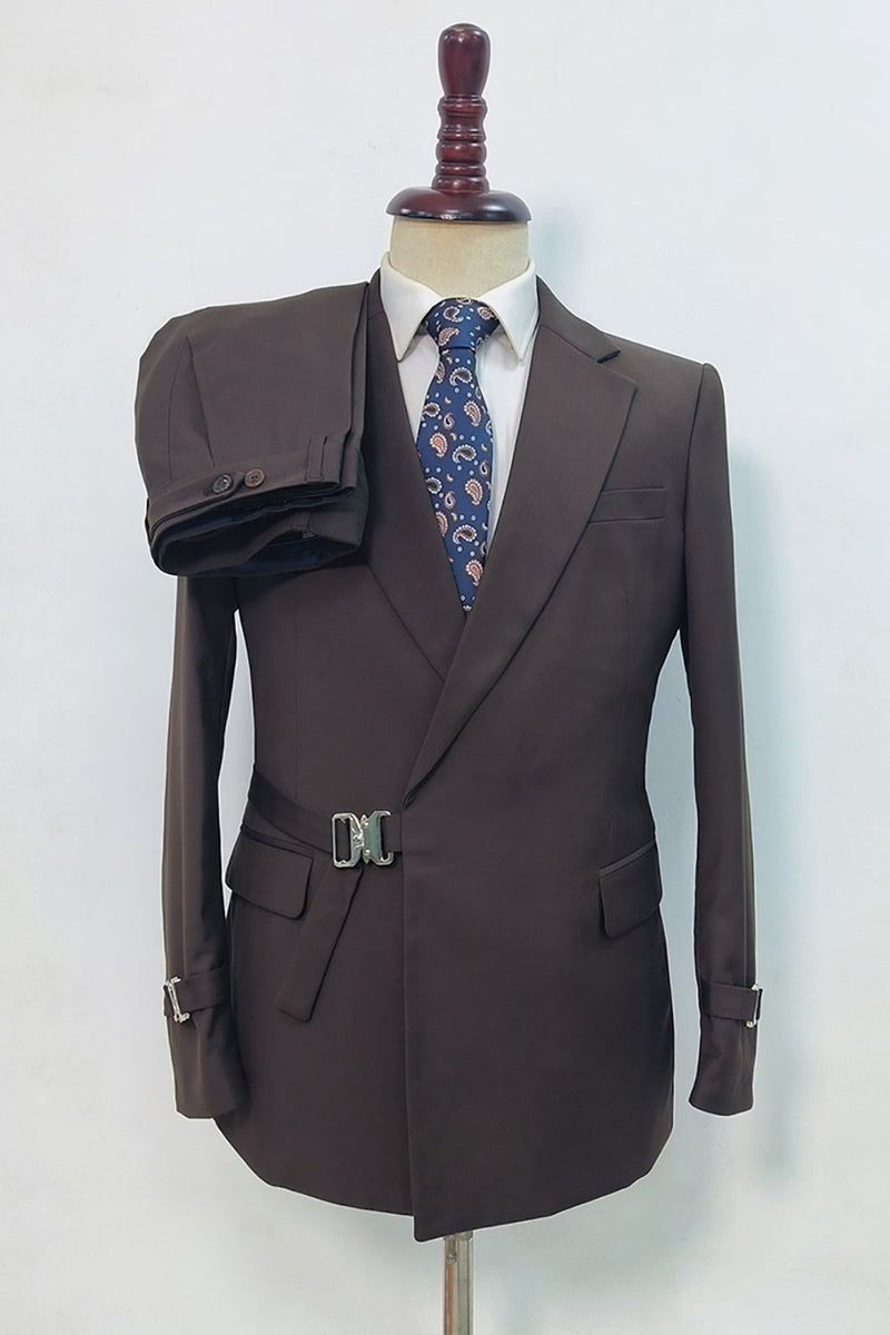 Load image into Gallery viewer, 2 Piece Notched Lapel Navy Prom Men&#39;s Suits