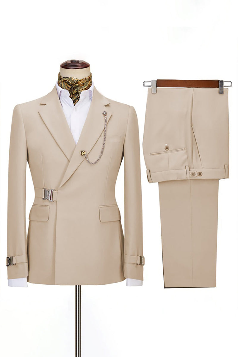 Load image into Gallery viewer, 2 Piece Notched Lapel Navy Prom Men&#39;s Suits