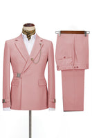 Load image into Gallery viewer, 2 Piece Notched Lapel Navy Prom Men&#39;s Suits