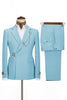 Load image into Gallery viewer, 2 Piece Notched Lapel Navy Prom Men&#39;s Suits