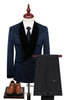 Load image into Gallery viewer, Sparkly 2 Piece Navy Shawl Lapel Prom Men&#39;s Suits