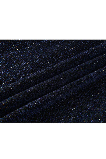 Sparkly 2 Piece Navy Shawl Lapel Prom Men's Suits
