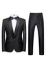 Load image into Gallery viewer, 2 Piece Jacquard Blue Shawl Lapel Prom Men&#39;s Suits