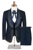 Load image into Gallery viewer, Sparkly Black 3 Piece Prom Men&#39;s Suits with Rhinestones