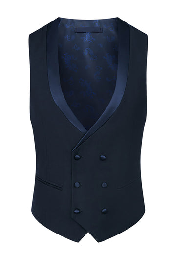 Sparkly Black 3 Piece Prom Men's Suits with Rhinestones