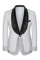 Load image into Gallery viewer, Sparkly Black 3 Piece Prom Men&#39;s Suits with Rhinestones