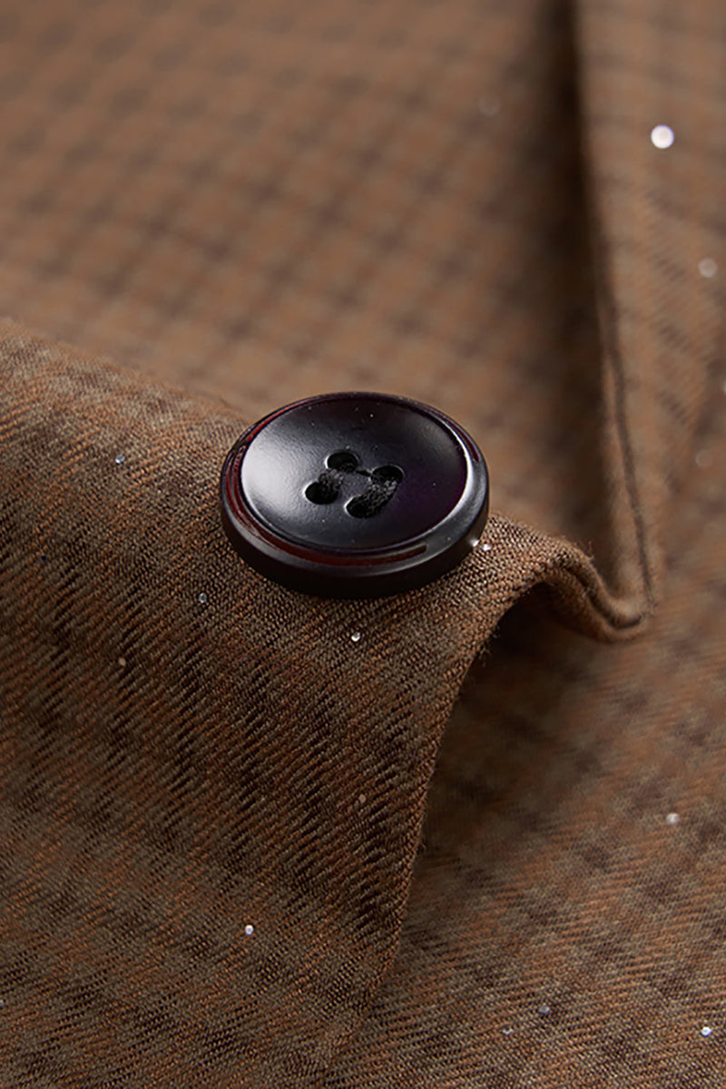 Load image into Gallery viewer, Sparkly Coffee Notched Lapel 2 Piece Prom Men&#39;s Suits
