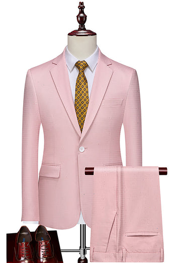 Sparkly Coffee Notched Lapel 2 Piece Prom Men's Suits