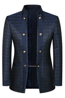 Load image into Gallery viewer, 3 Piece Khaki Jacquard Double Breasted Prom Men&#39;s Suits