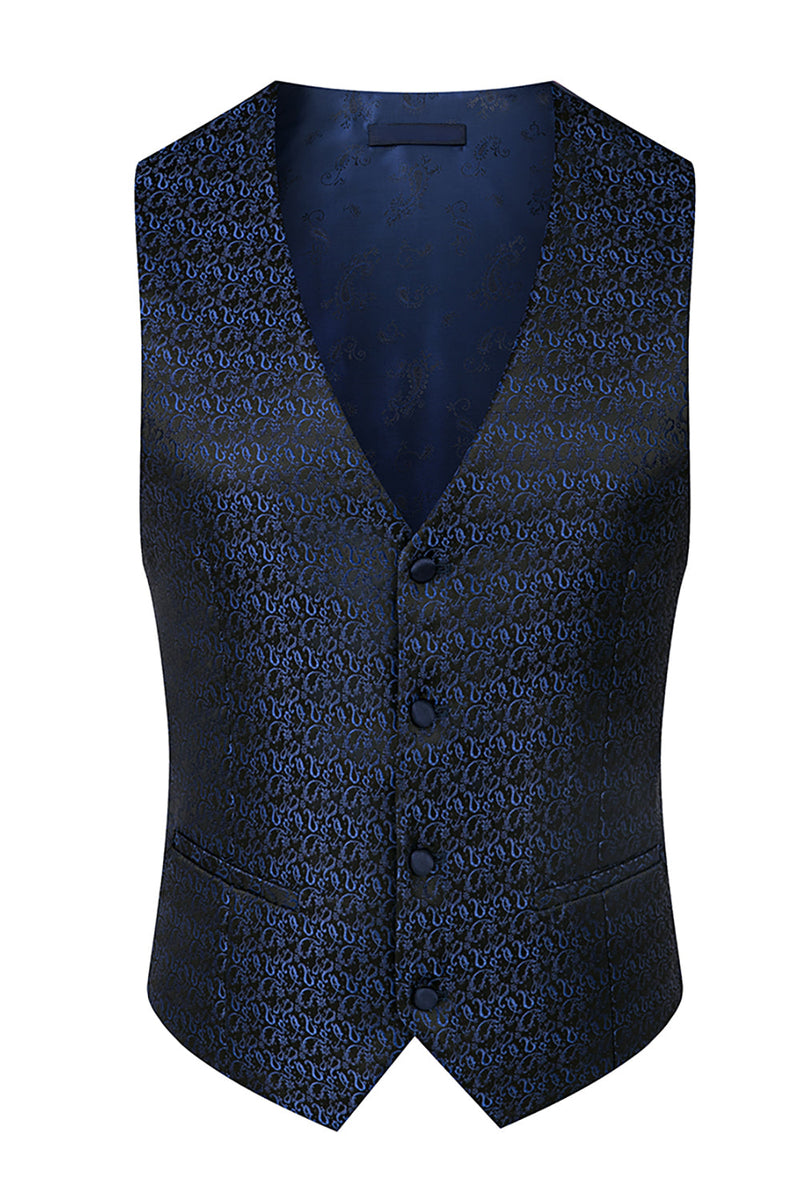 Load image into Gallery viewer, 3 Piece Khaki Jacquard Double Breasted Prom Men&#39;s Suits