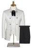 Load image into Gallery viewer, 3 Piece Khaki Jacquard Double Breasted Prom Men&#39;s Suits