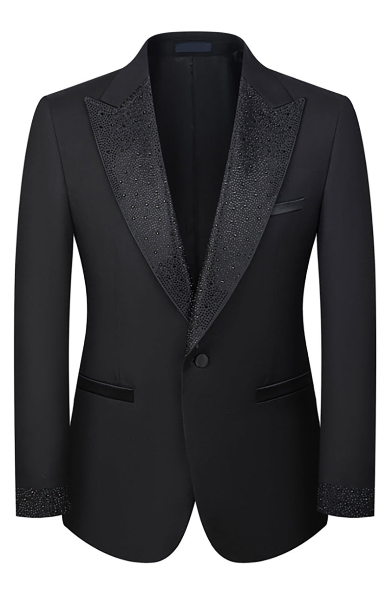 Load image into Gallery viewer, 3 Piece One Button Ivory Prom Men&#39;s Suits with Pockets