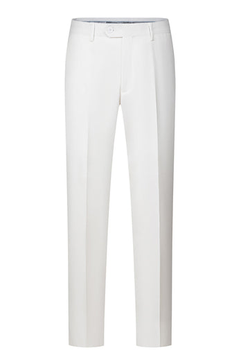 3 Piece One Button Ivory Prom Men's Suits with Pockets