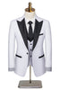 Load image into Gallery viewer, 3 Piece One Button Ivory Prom Men&#39;s Suits with Pockets