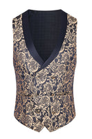 Load image into Gallery viewer, 3 Piece Dark Green Shawl Lapel Jacquard Prom Men&#39;s Suits