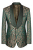Load image into Gallery viewer, 3 Piece Dark Green Shawl Lapel Jacquard Prom Men&#39;s Suits