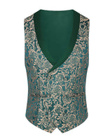 Load image into Gallery viewer, 3 Piece Dark Green Shawl Lapel Jacquard Prom Men's Suits