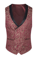 Load image into Gallery viewer, 3 Piece Dark Green Shawl Lapel Jacquard Prom Men's Suits
