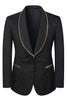 Load image into Gallery viewer, 3 Piece Black Shawl Lapel Jacquard Prom Men&#39;s Suits