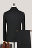 Load image into Gallery viewer, Black 3 Piece Notched Lapel Solid Prom Men&#39;s Suits