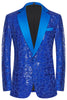 Load image into Gallery viewer, Sparkly Sequins Black Golden 2 Piece Prom Men&#39;s Suits