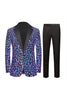 Load image into Gallery viewer, Sparkly Sequins Black Golden 2 Piece Prom Men&#39;s Suits
