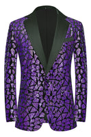 Load image into Gallery viewer, Sparkly Sequins Black Golden 2 Piece Prom Men&#39;s Suits