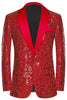 Load image into Gallery viewer, Sparkly Sequins Black Golden 2 Piece Prom Men&#39;s Suits