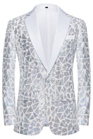 Load image into Gallery viewer, Sparkly Sequins Black Golden 2 Piece Prom Men&#39;s Suits