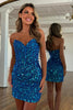 Load image into Gallery viewer, Sparkly Gold Sequin Sweetheart Tight Short Corset Prom Dress